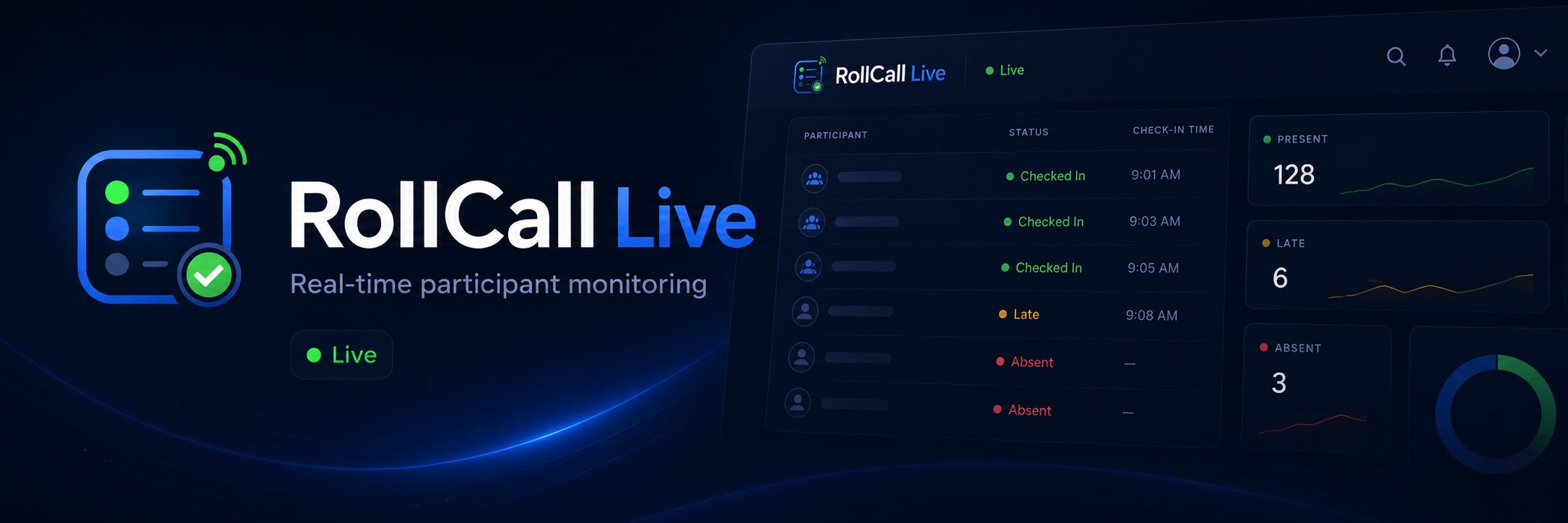 Real time zoom participant tracker for quorum and attendance logo